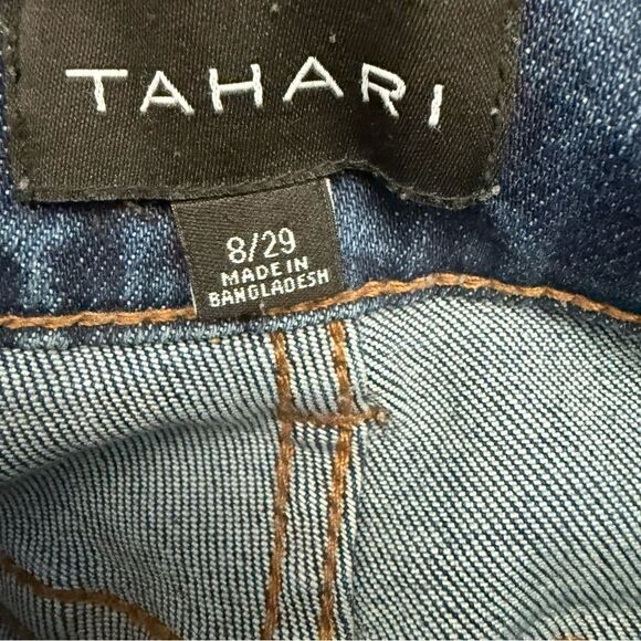 Tahari Kelly Classic Skinny Blue Skinny Jeans with Modern Tapered Fit - Picture 3 of 7